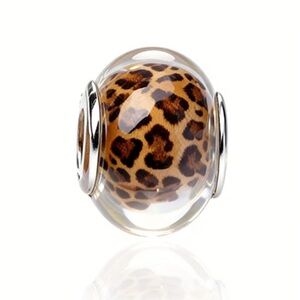 2 Animal Print Beads For Charm Bracelets